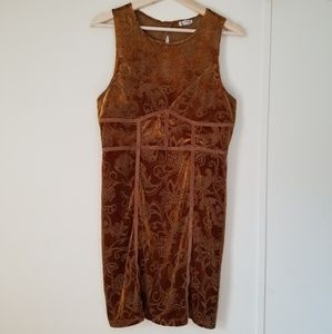 Free people intimately brown velvet dress